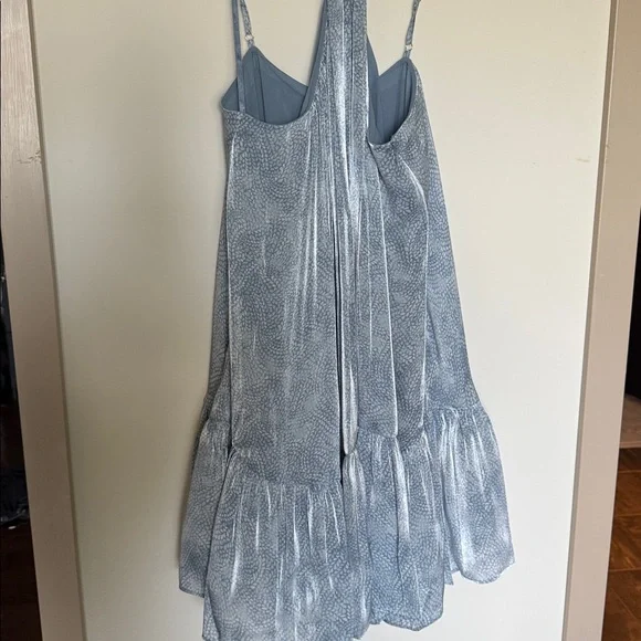 Michael Kors NWT Iridescent Chambray Petal Mini Dress Large - Picture 2 of 5